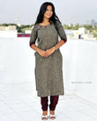 Cedar Brown Textured Cotton Kurta