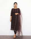 Espresso Brown Silk Cotton Kurta