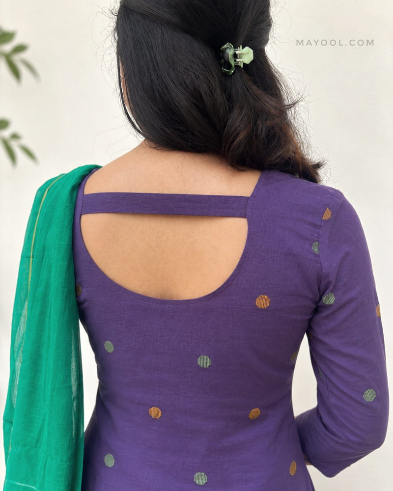 Royal Purple Cotton Kurta