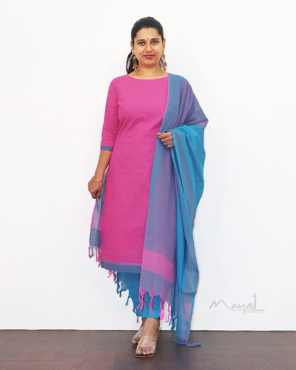 Pink Rose Cotton Kurta