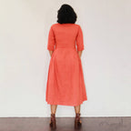 Coral Orange Cotton Dresses
