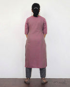 Wild Orchid Woven Cotton Kurta