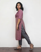 Wild Orchid Woven Cotton Kurta