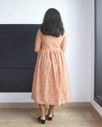 Naive Peach Fit & Flare Dresses