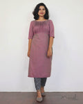 Wild Orchid Woven Cotton Kurta