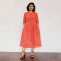 Coral Orange Cotton Dresses