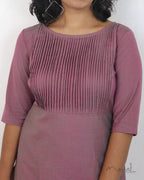 Wild Orchid Woven Cotton Kurta