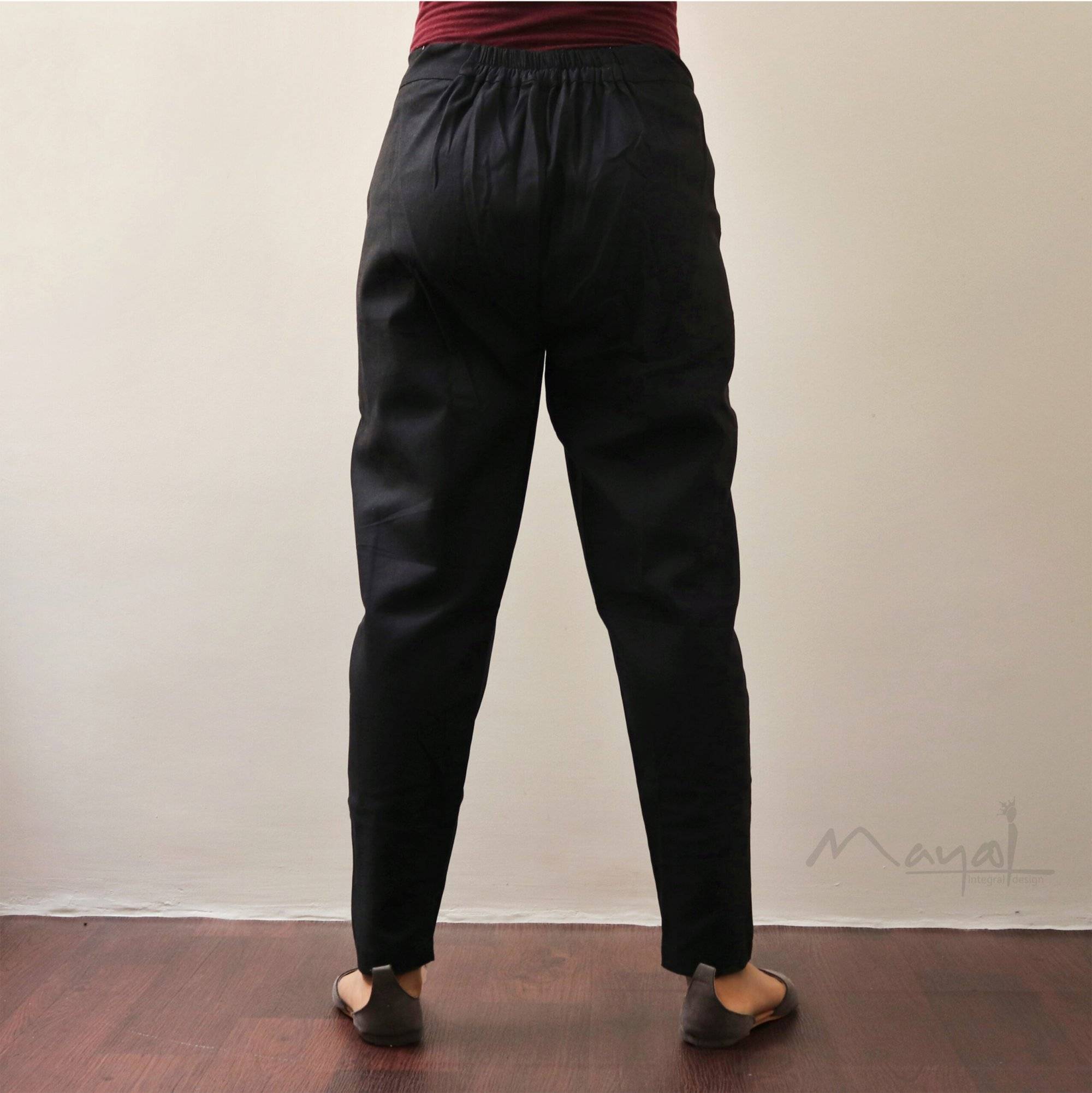 Black Cotton Formal Fit Pant