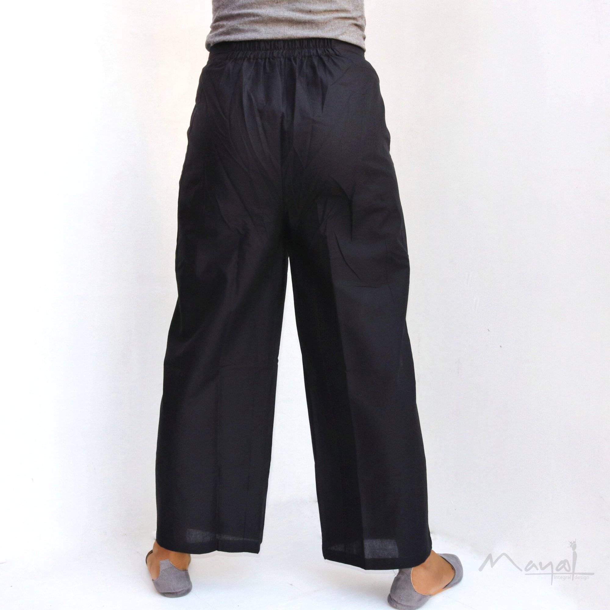Black Cotton Palazzo Pant
