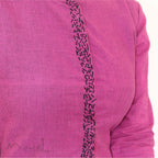 Magenta Pink Kurta With Minimal Embroidery