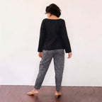 Black Full Sleeve Cotton Short Top