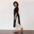 Black Ikat Kurta