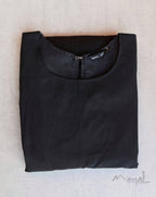 Plain Black Cotton Twirl Dresses
