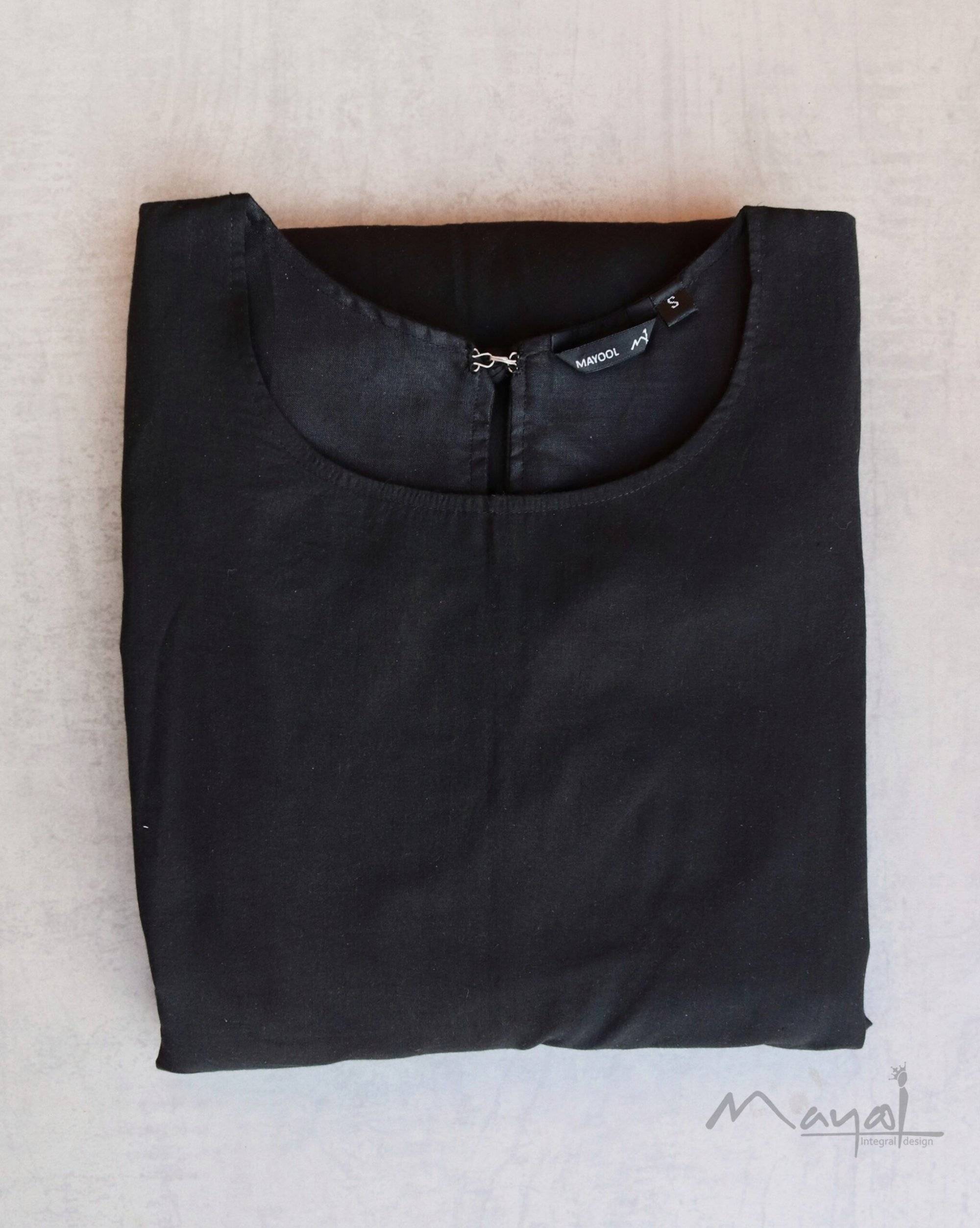 Plain Black Cotton Twirl Dresses