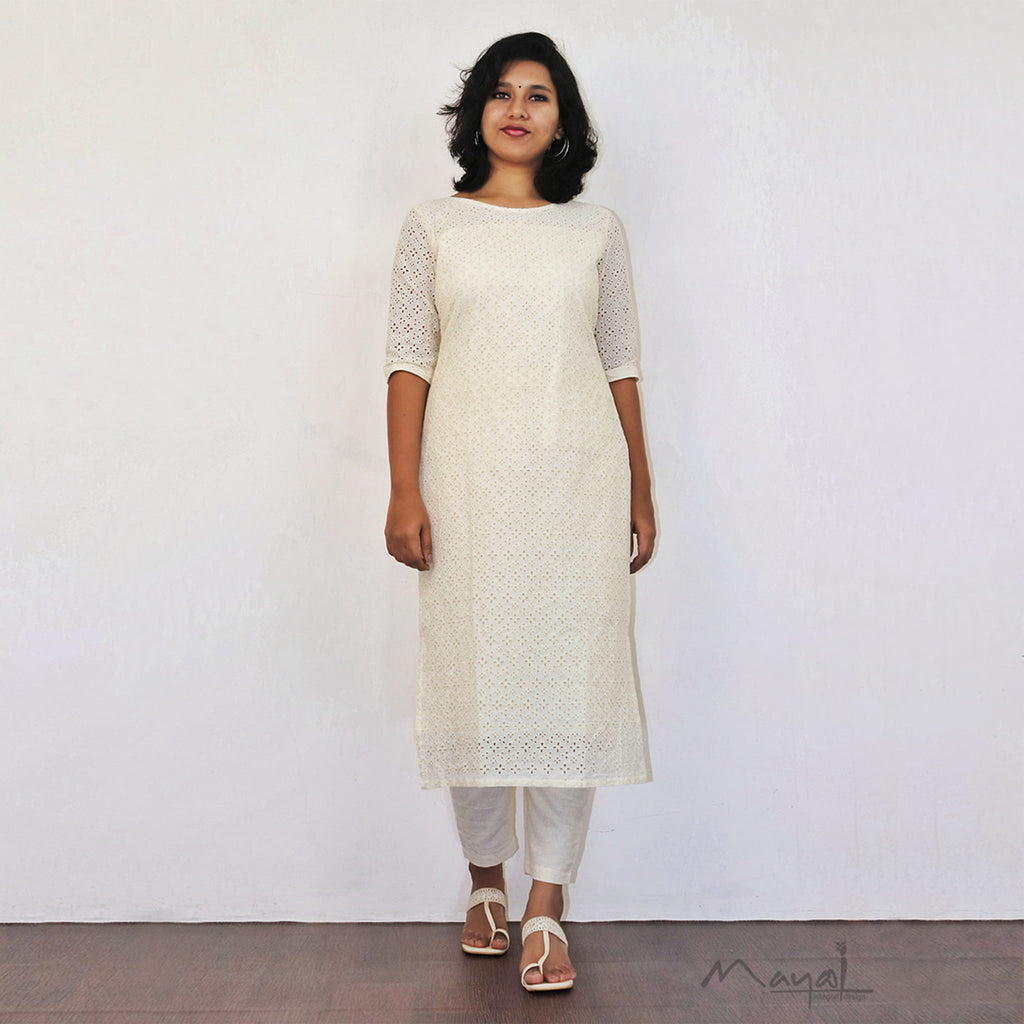 Off-white Cotton Hakoba Kurta