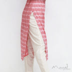 Red Stripe Handloom Ikat Kurta