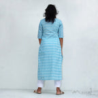 Blue Stripe Handloom Ikat Kurta