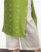 Apple Green Silk Cotton Kurta