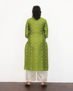 Apple Green Silk Cotton Kurta