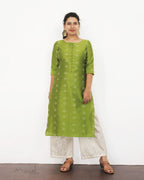 Apple Green Silk Cotton Kurta