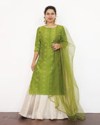 Apple Green Silk Cotton Kurta