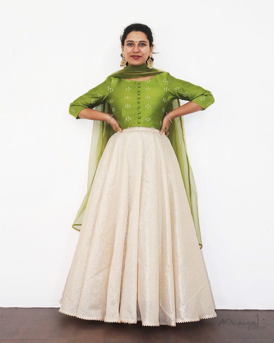 Apple Green Silk Cotton Kurta