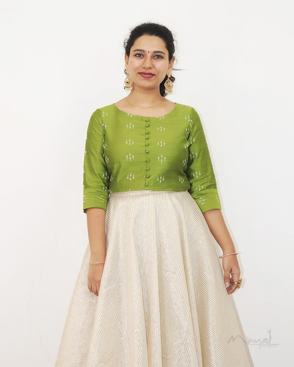 Apple Green Silk Cotton Kurta