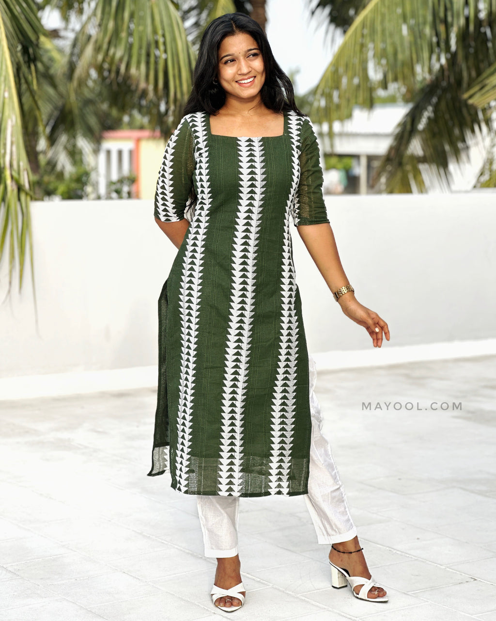 Basil Green Hakoba Kurta