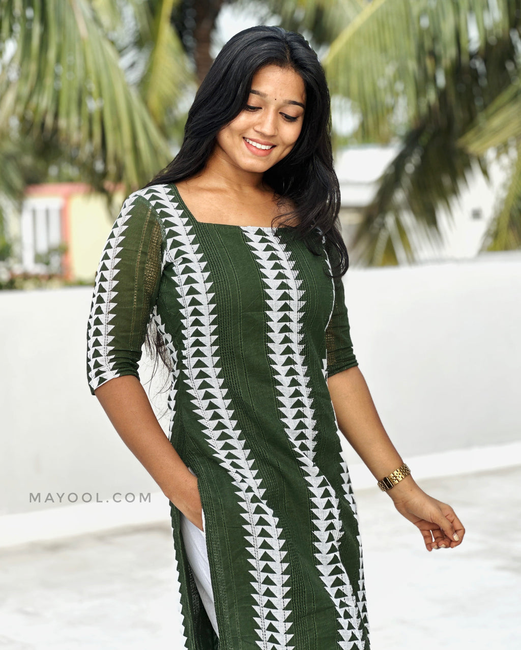 Basil Green Hakoba Kurta