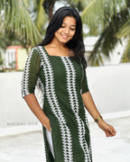 Basil Green Hakoba Kurta