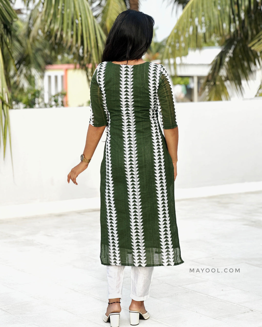 Basil Green Hakoba Kurta