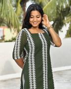 Basil Green Hakoba Kurta
