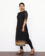 Black Traditional Cotton Kurta