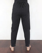 Black Stripe Cotton Formal Fit Pant