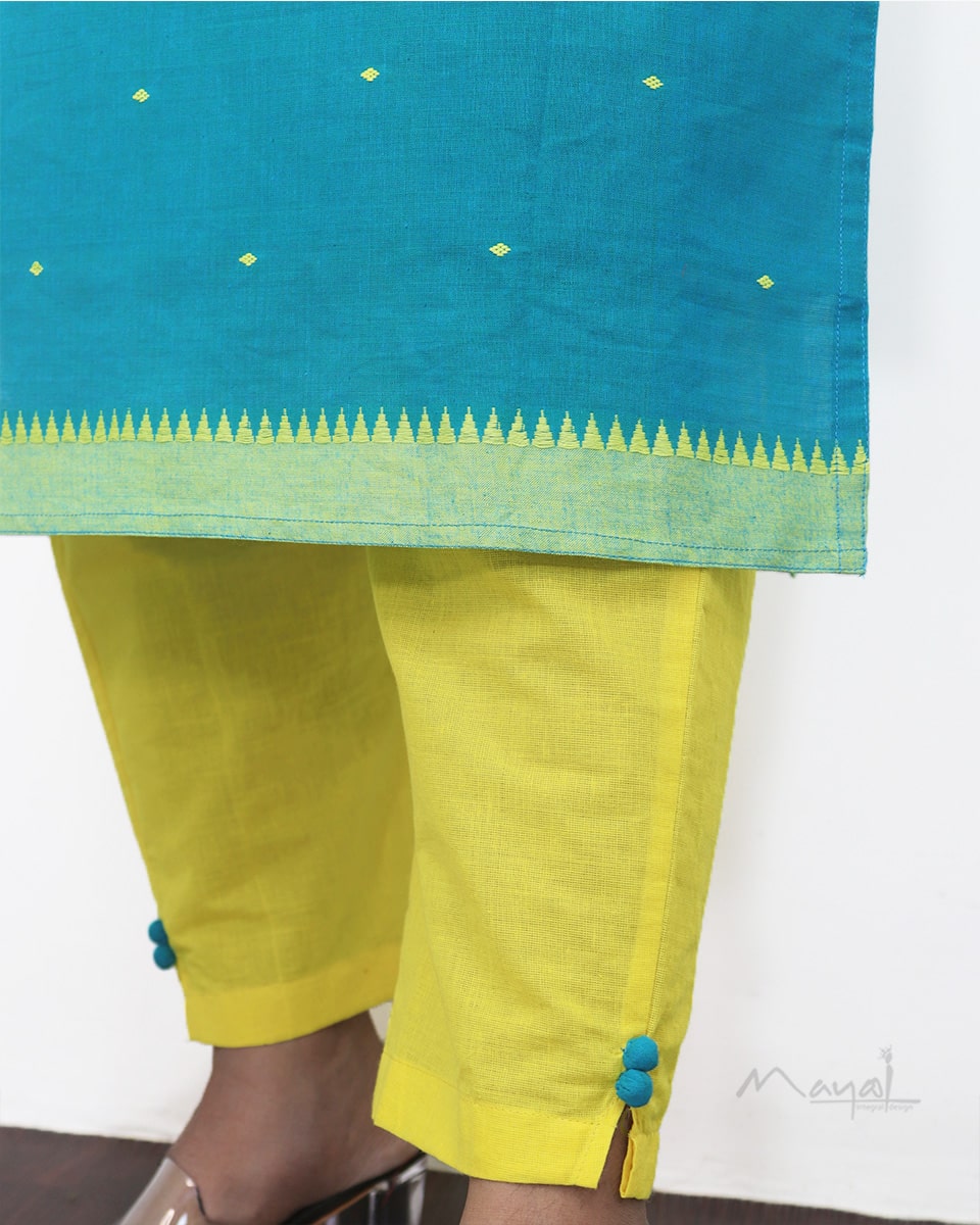 Blue Lagoon Cotton Kurta