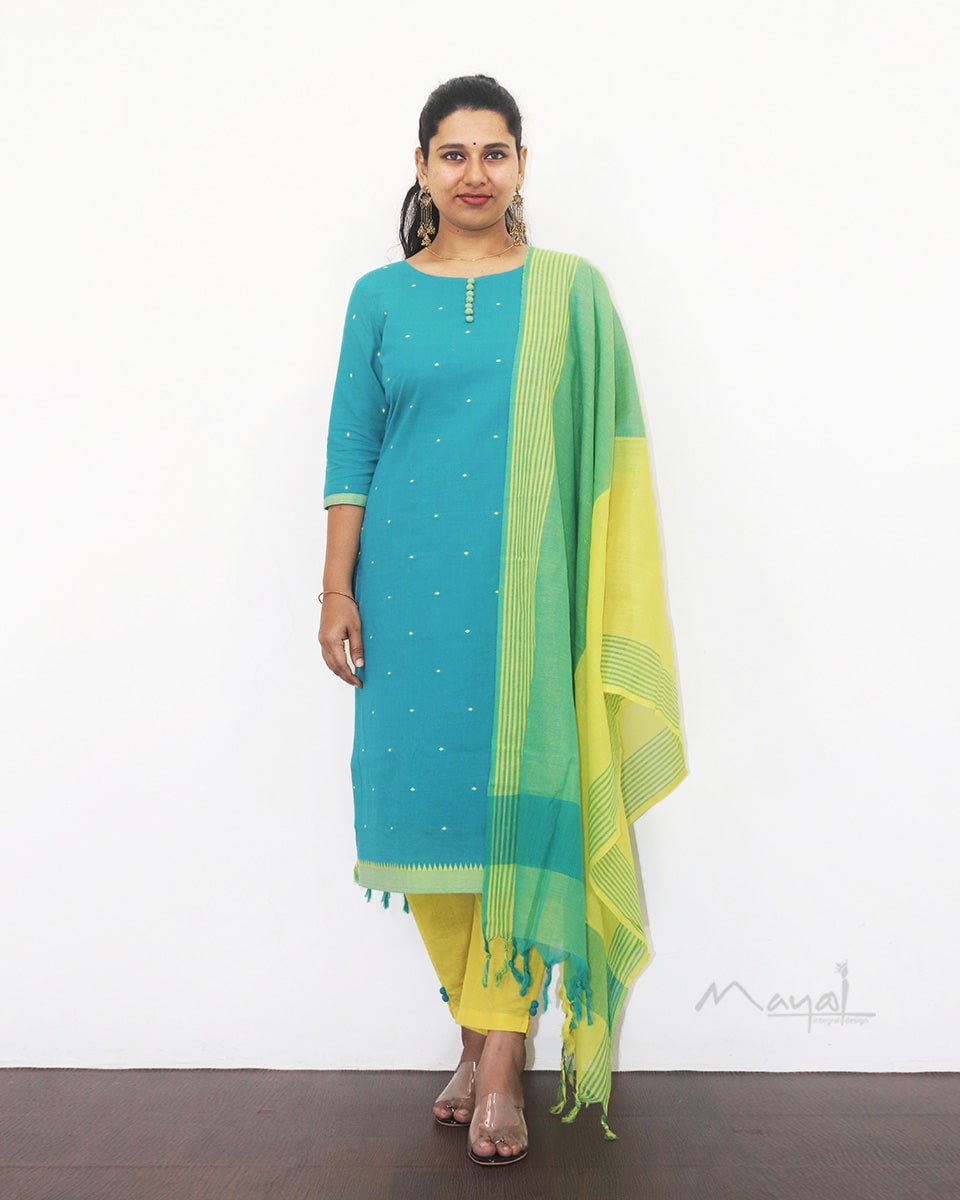 Blue Lagoon Cotton Kurta