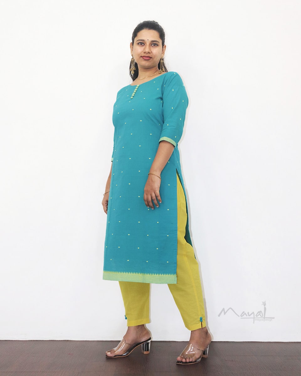 Blue Lagoon Cotton Kurta