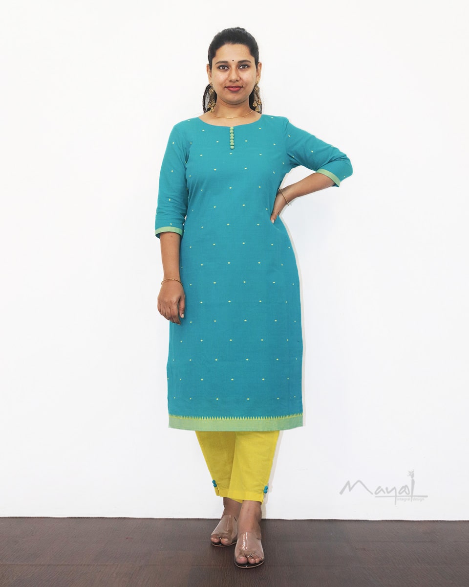 Blue Lagoon Cotton Kurta