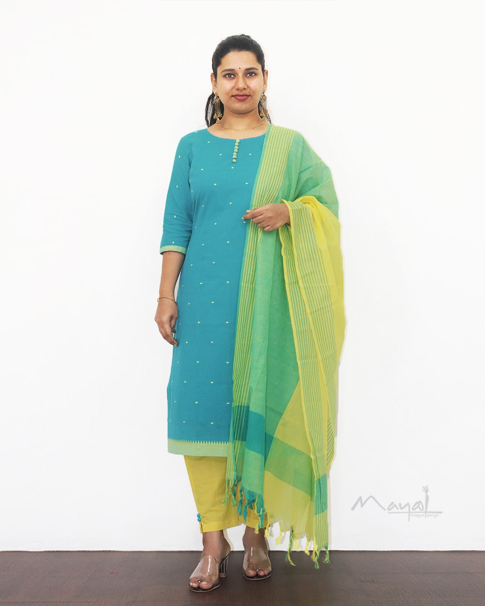 Blue Lagoon Cotton Kurta