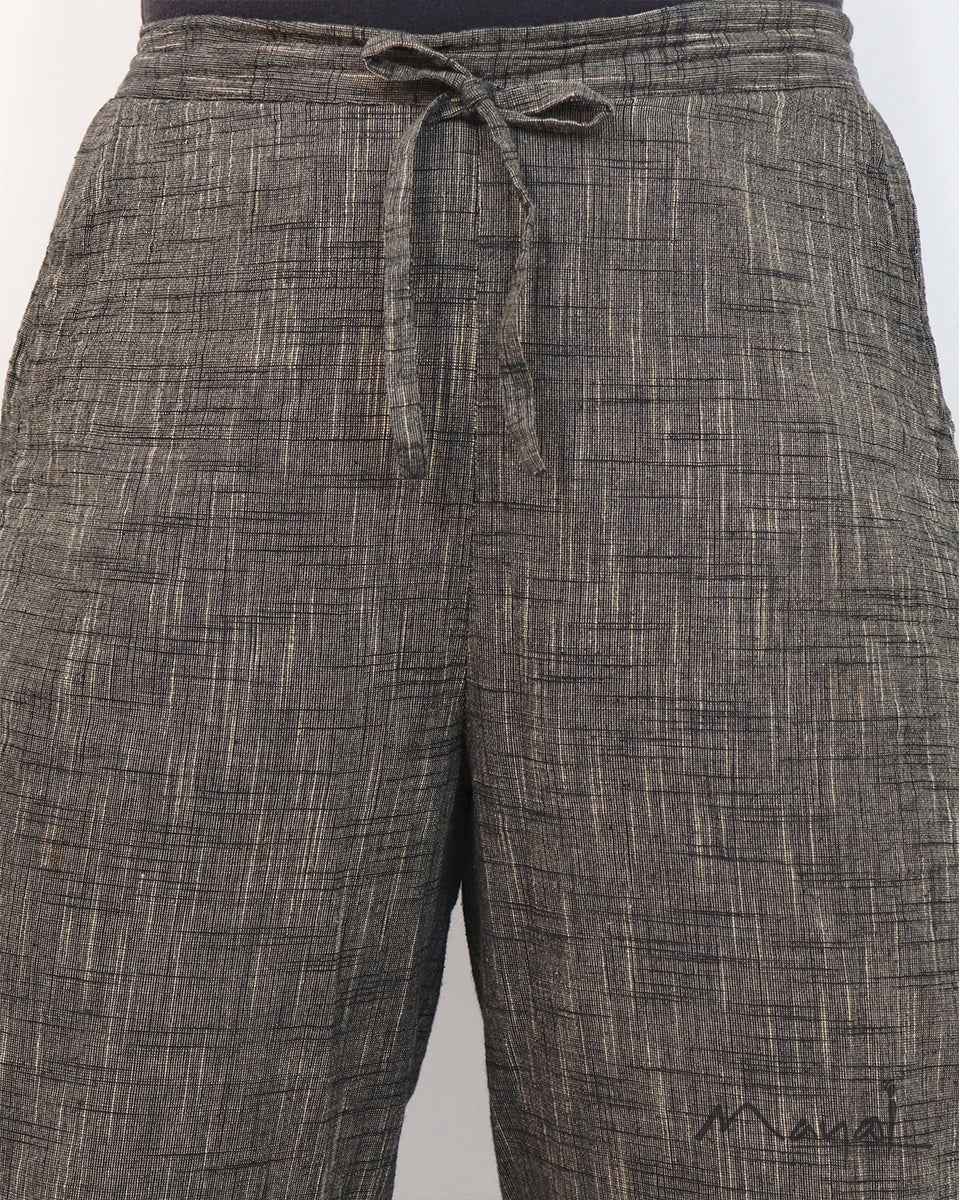 Brown Cotton Formal Fit Pant