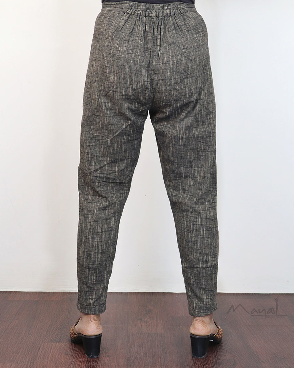 Brown Cotton Formal Fit Pant