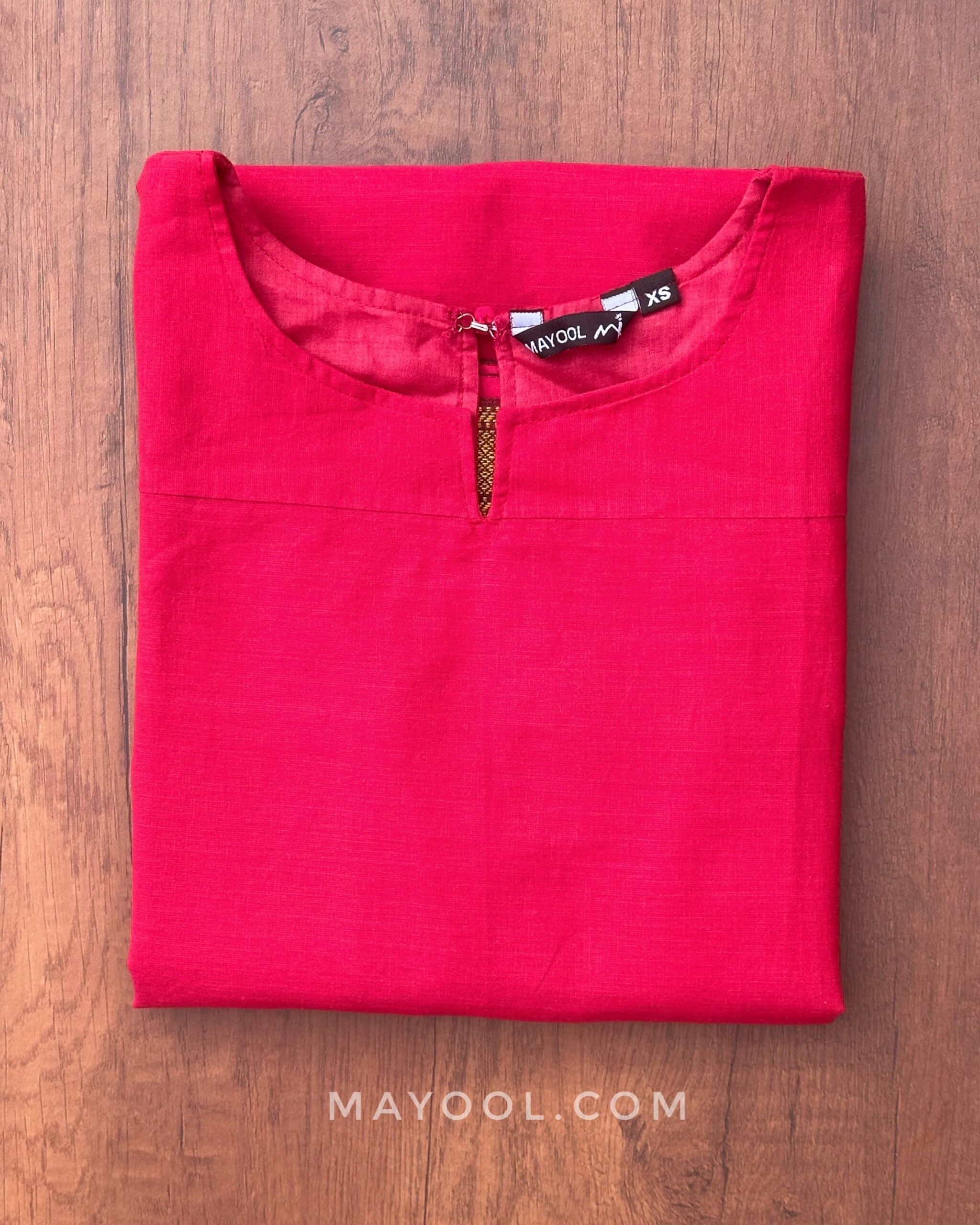 Cerise Pink Traditional Cotton Kurta
