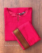 Cerise Pink Traditional Cotton Kurta
