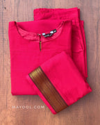 Cerise Pink Traditional Cotton Kurta