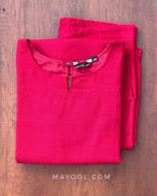 Cerise Pink Traditional Cotton Kurta