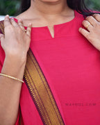 Cerise Pink Traditional Cotton Kurta