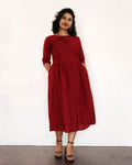Crimson Red Fit & Flare Dresses