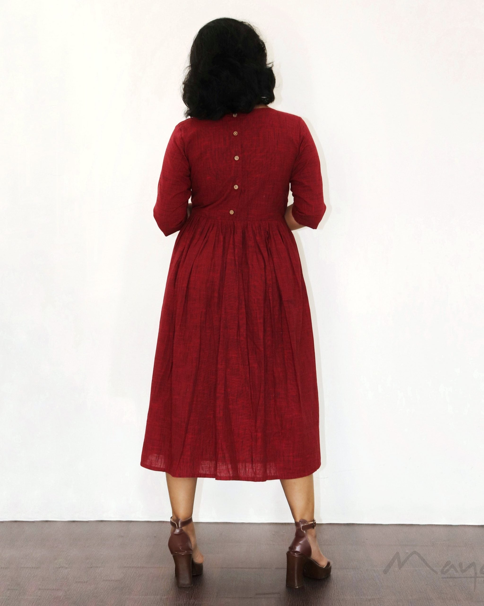 Crimson Red Fit & Flare Dresses