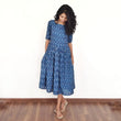 Yale Blue Ikat Fit & Flare Dresses