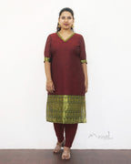 Dark Red Traditional Cotton Kurta